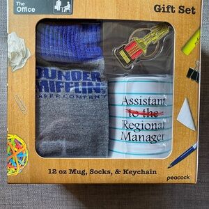 The Office Gift Set with Mug, Socks, and Keychain
